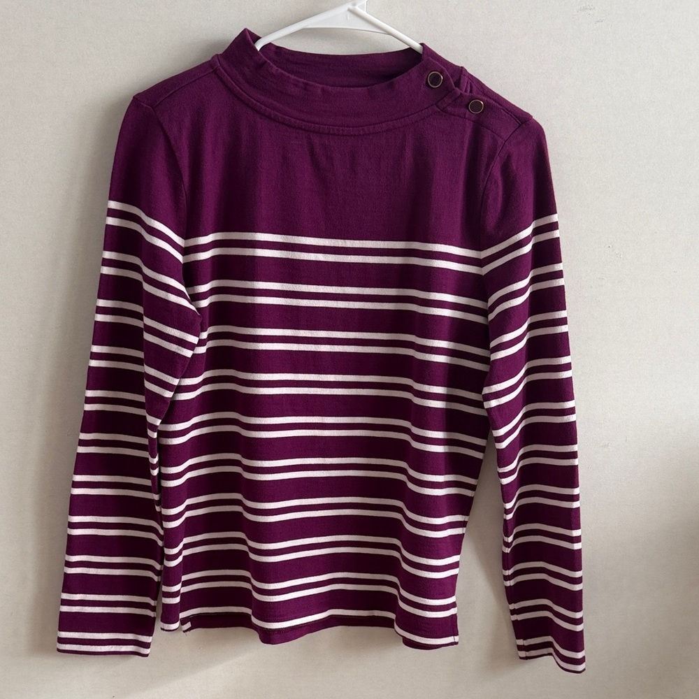 Talbots Magenta Cotton Tee